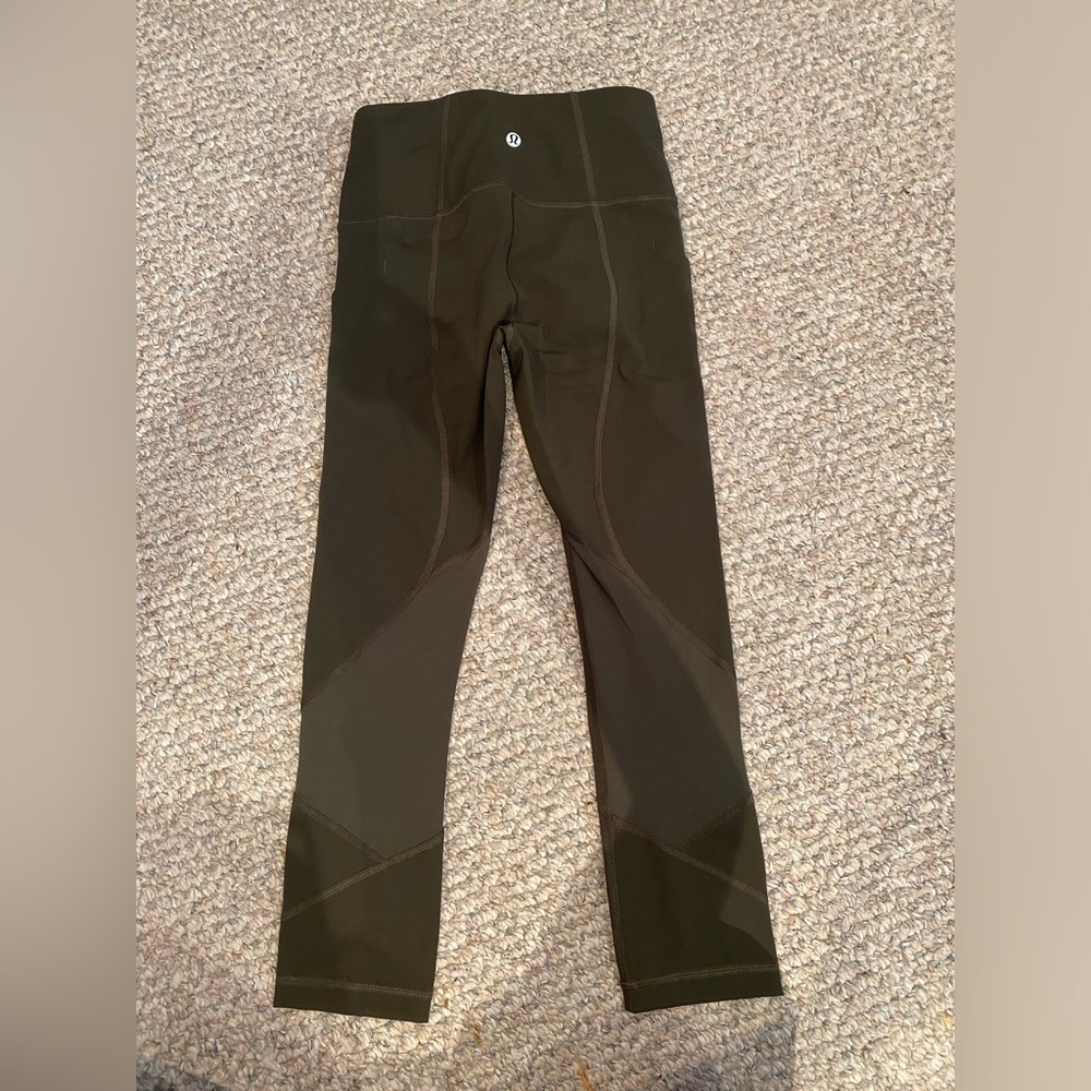 Lululemon leggings. Great condition, dark olive green colour